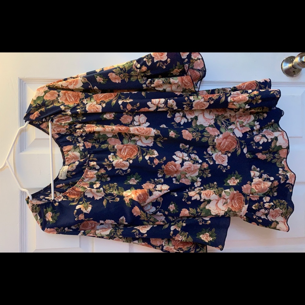 Floral Shoulder Blouse